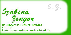 szabina zongor business card